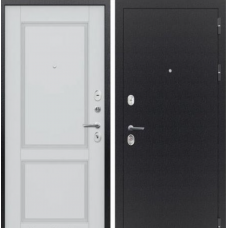Дверь входная FlyDoors АРКАН КЛАССИК Букле черный - Велюто бианко